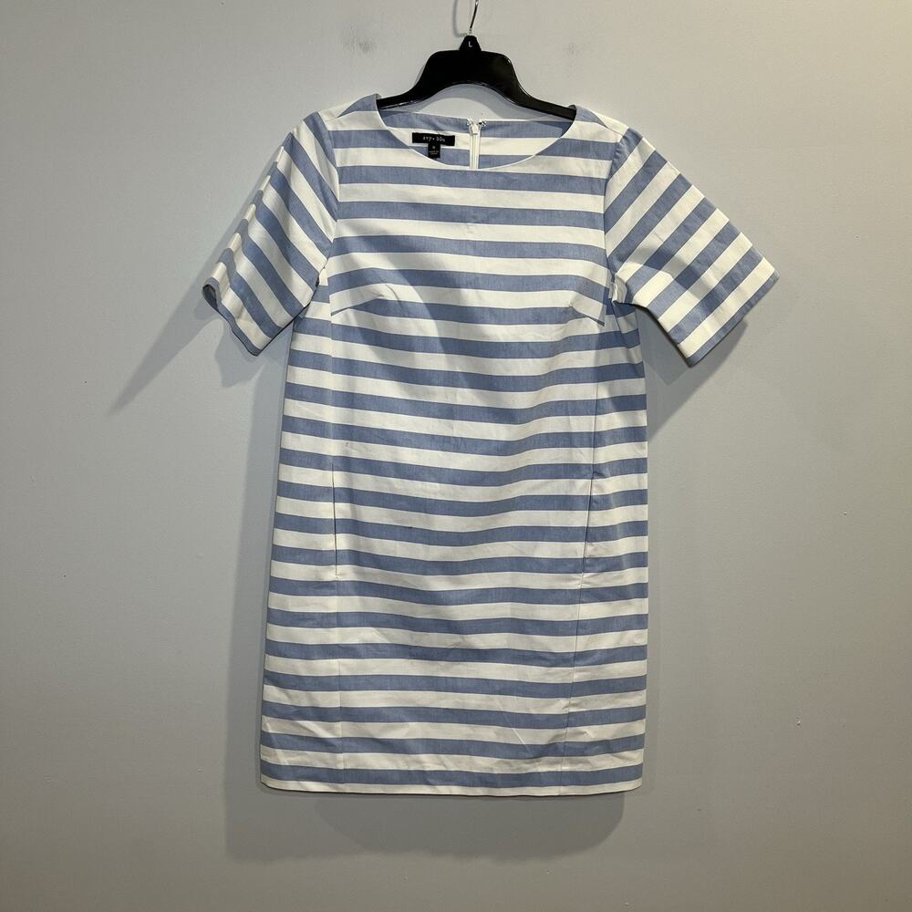 Ivy + Blu Striped 3/4 Sleeve Mini‎ Dress Size 6 Front Pockets